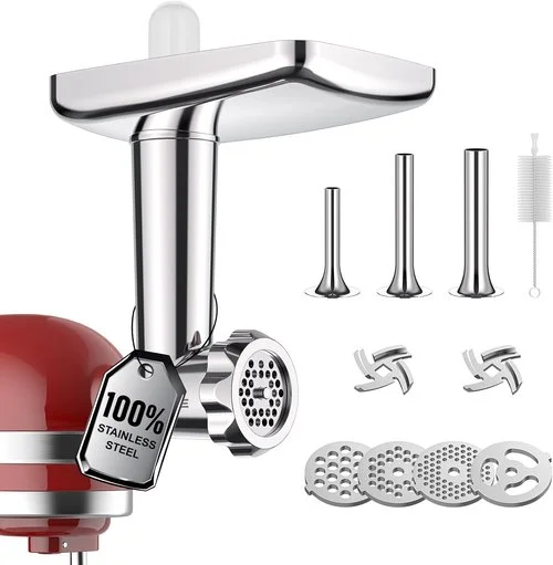 GVODE Stainless Steel Meat Grinder Attachment